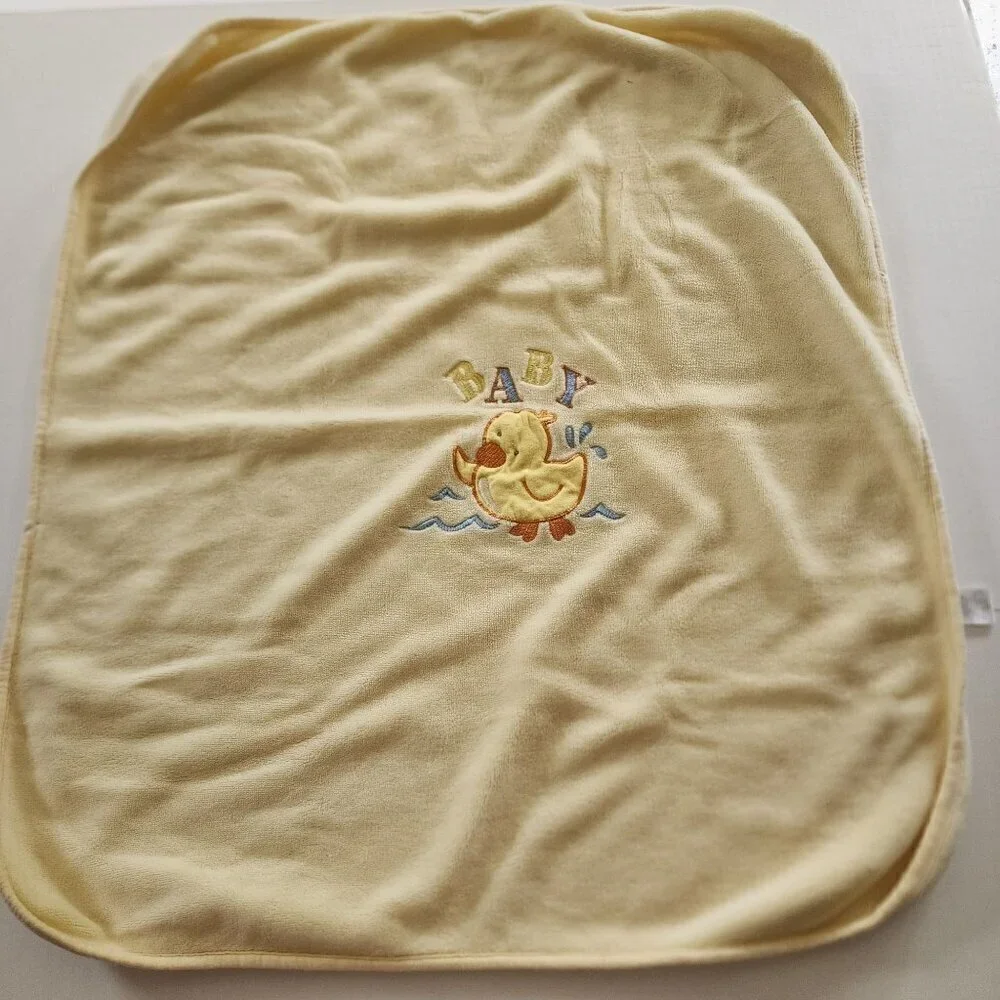 Carter's Match the Wear yellow duck duckling baby blanket / towel